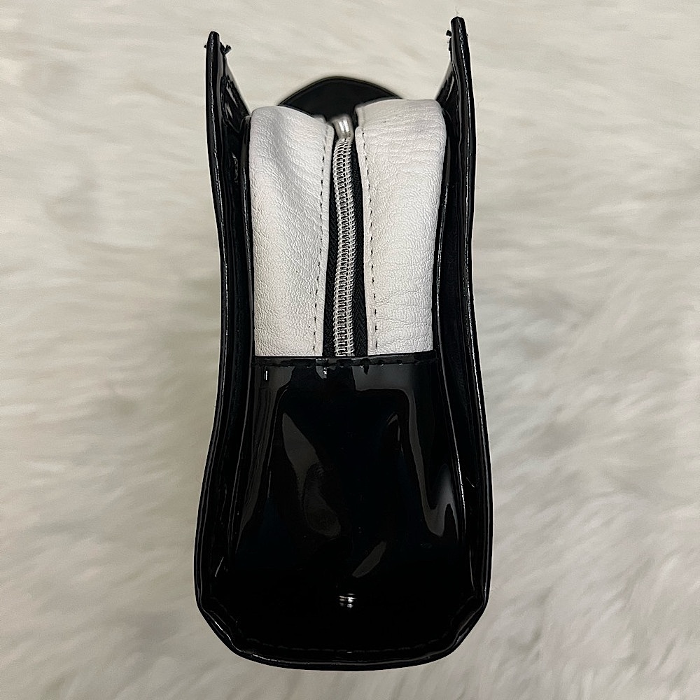 LANCÔME - BLACK WHITE PARIS PATENT COSMETIC POUCH - Picture 4 of 16